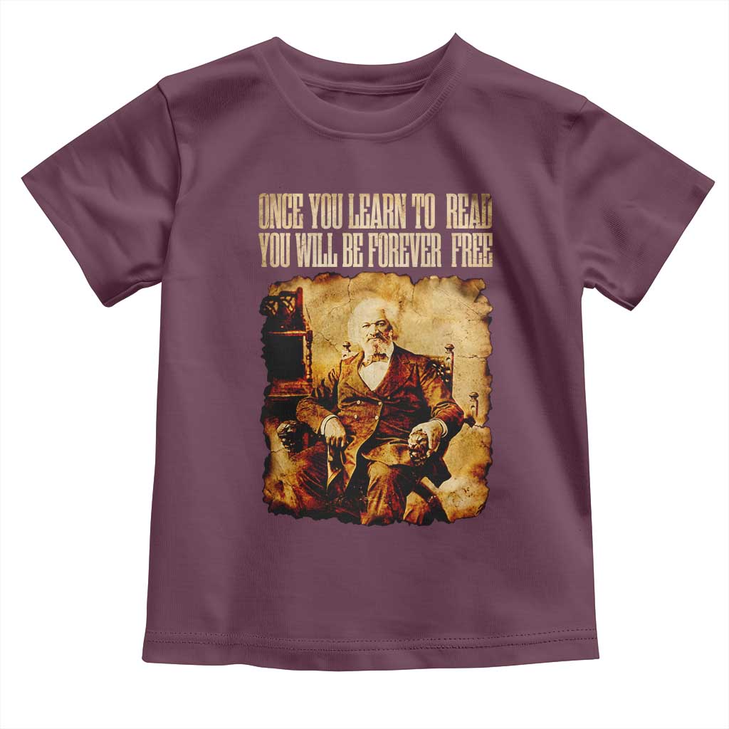 Frederick Douglass Quote Toddler T Shirt Once You Learn to Read - Wonder Print Shop