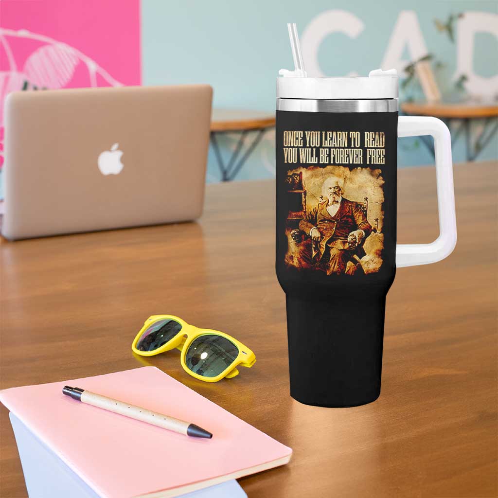 Frederick Douglass Quote Tumbler With Handle Once You Learn to Read - Wonder Print Shop