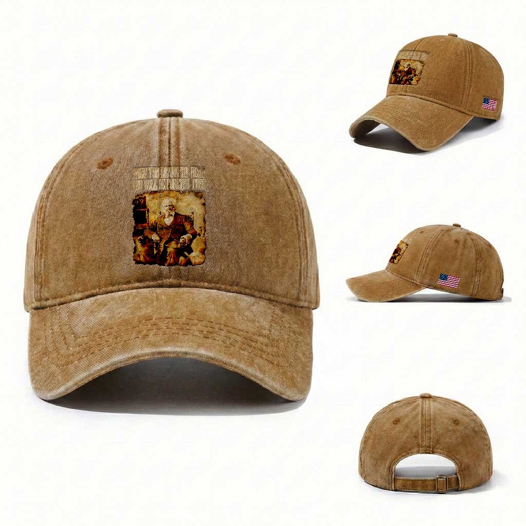 Frederick Douglass Quote Washed Cotton Baseball Cap Once You Learn to Read