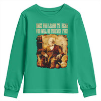 Frederick Douglass Quote Youth Sweatshirt Once You Learn to Read - Wonder Print Shop