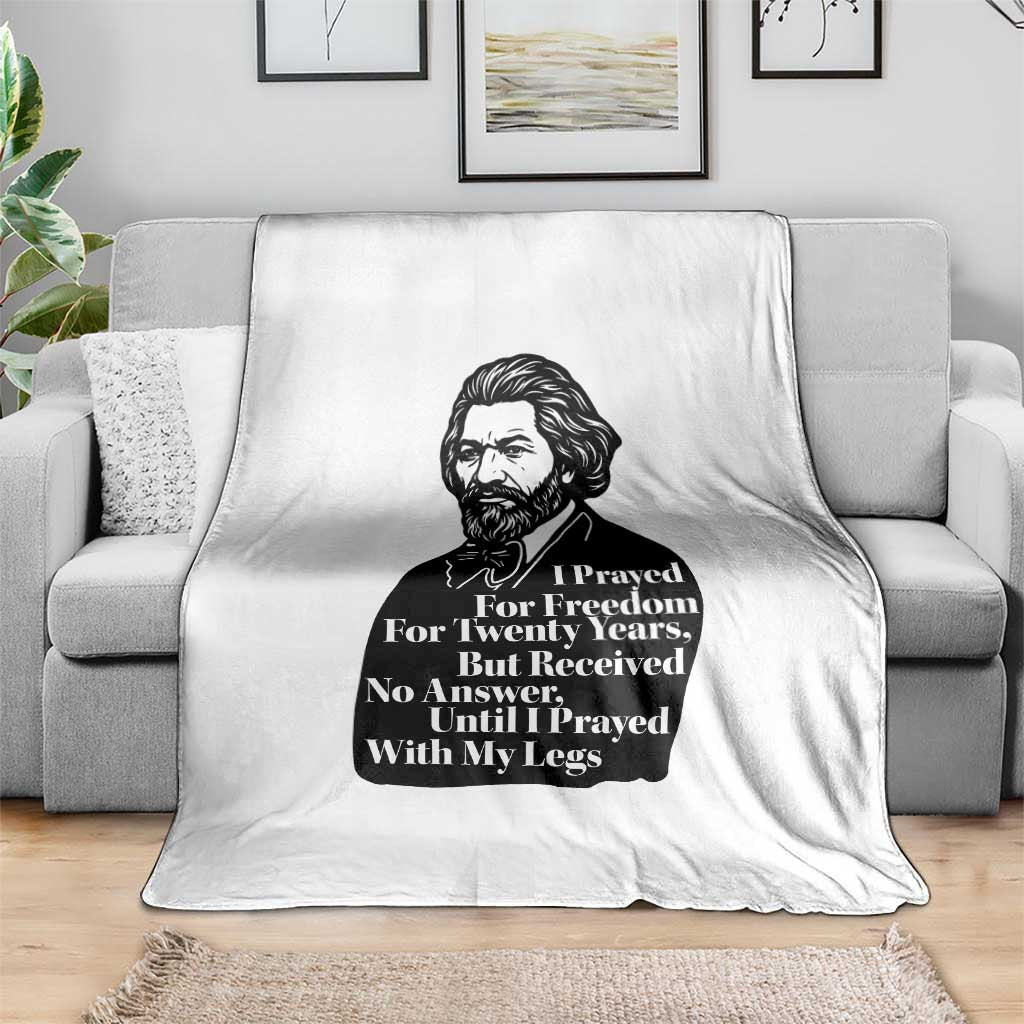 Frederick Douglass Inspirational Quote Throw Blanket Black History Month - Wonder Print Shop