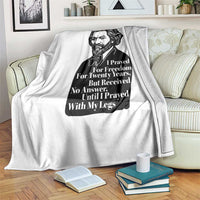 Frederick Douglass Inspirational Quote Throw Blanket Black History Month - Wonder Print Shop