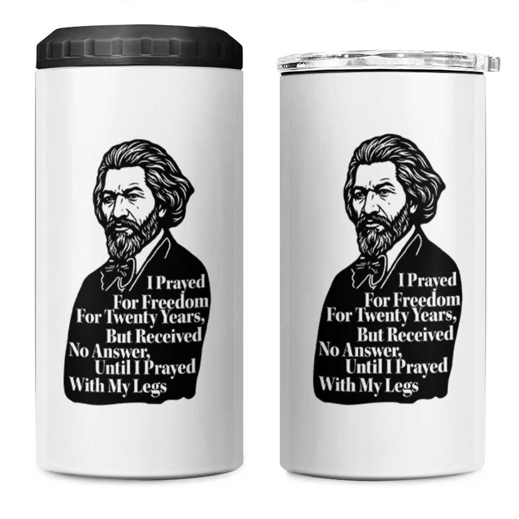 Frederick Douglass Inspirational Quote 4 in 1 Can Cooler Tumbler Black History Month - Wonder Print Shop