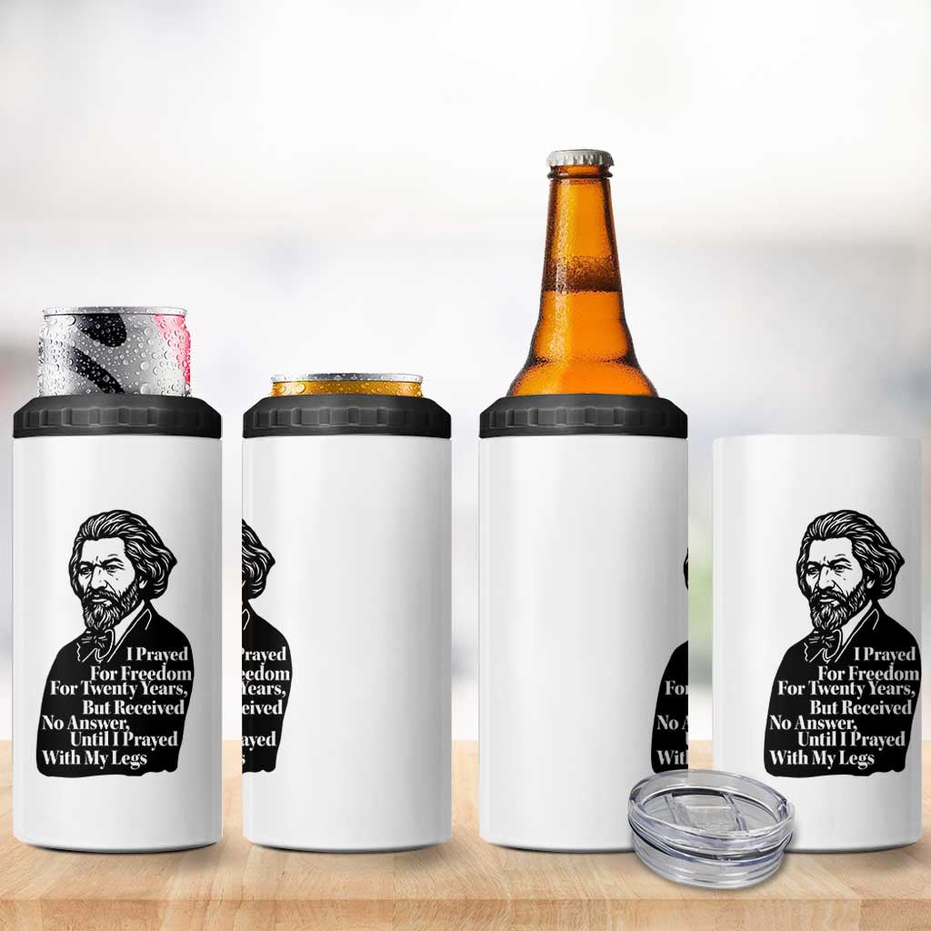 Frederick Douglass Inspirational Quote 4 in 1 Can Cooler Tumbler Black History Month - Wonder Print Shop