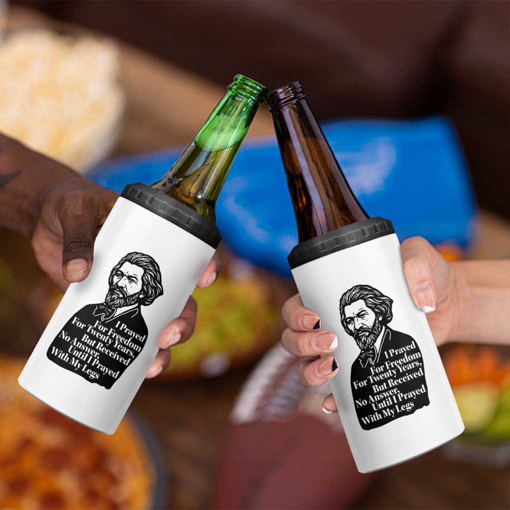 Frederick Douglass Inspirational Quote 4 in 1 Can Cooler Tumbler Black History Month - Wonder Print Shop