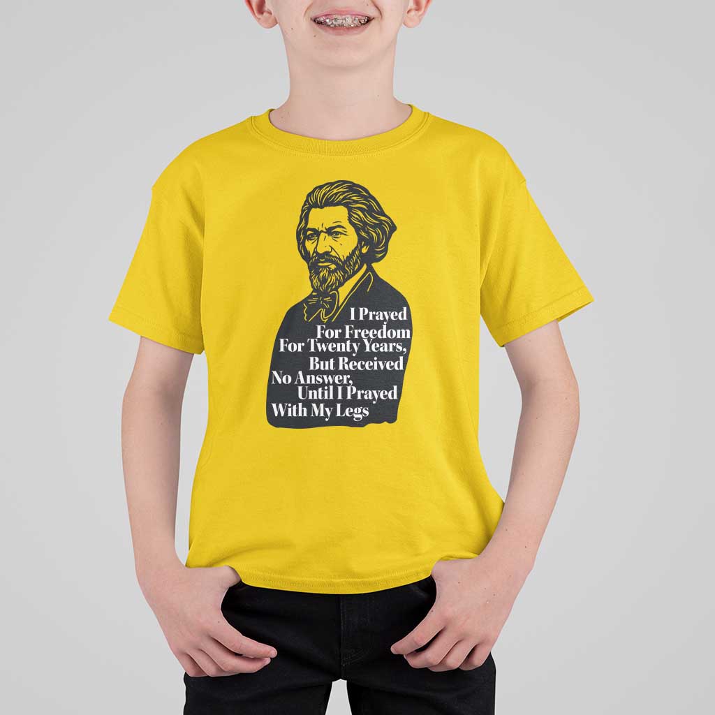 Frederick Douglass Inspirational Quote T Shirt For Kid Black History Month - Wonder Print Shop