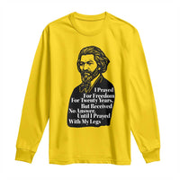 Frederick Douglass Inspirational Quote Long Sleeve Shirt Black History Month - Wonder Print Shop