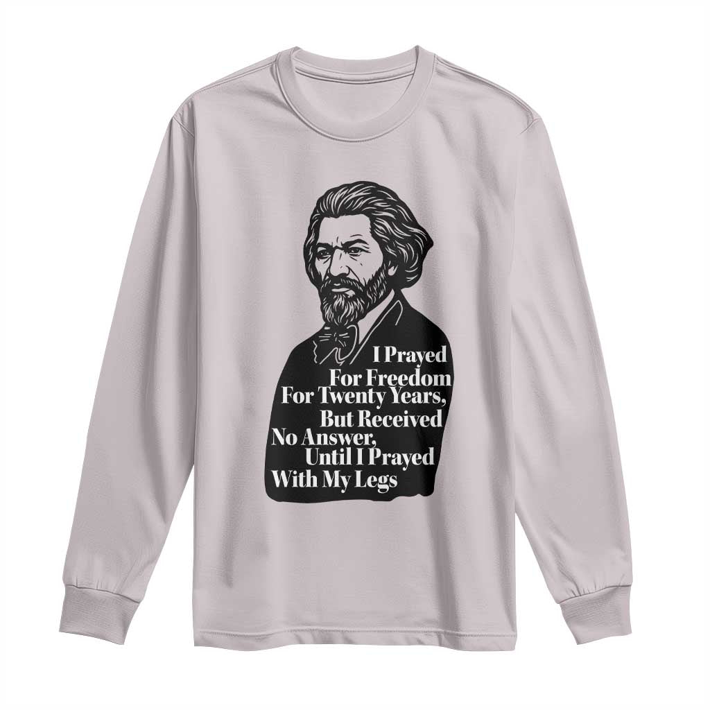 Frederick Douglass Inspirational Quote Long Sleeve Shirt Black History Month - Wonder Print Shop