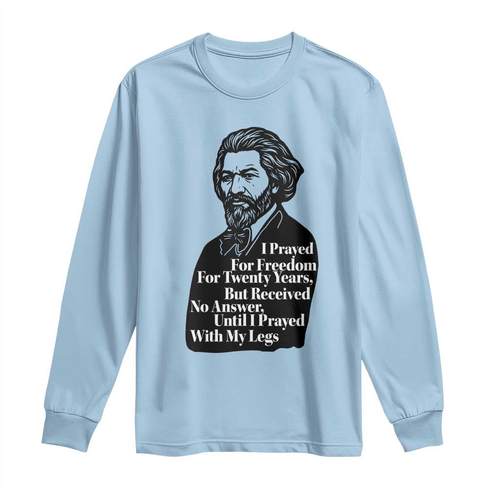 Frederick Douglass Inspirational Quote Long Sleeve Shirt Black History Month - Wonder Print Shop
