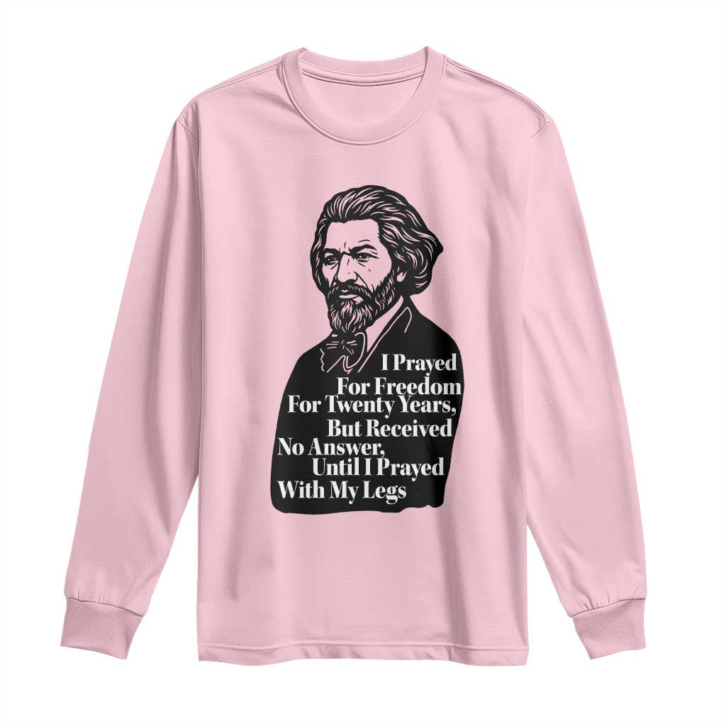 Frederick Douglass Inspirational Quote Long Sleeve Shirt Black History Month - Wonder Print Shop