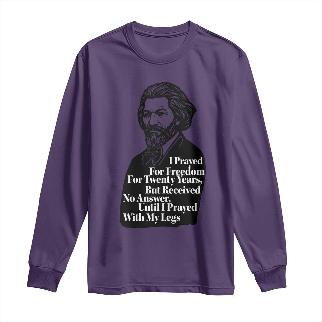 Frederick Douglass Inspirational Quote Long Sleeve Shirt Black History Month - Wonder Print Shop