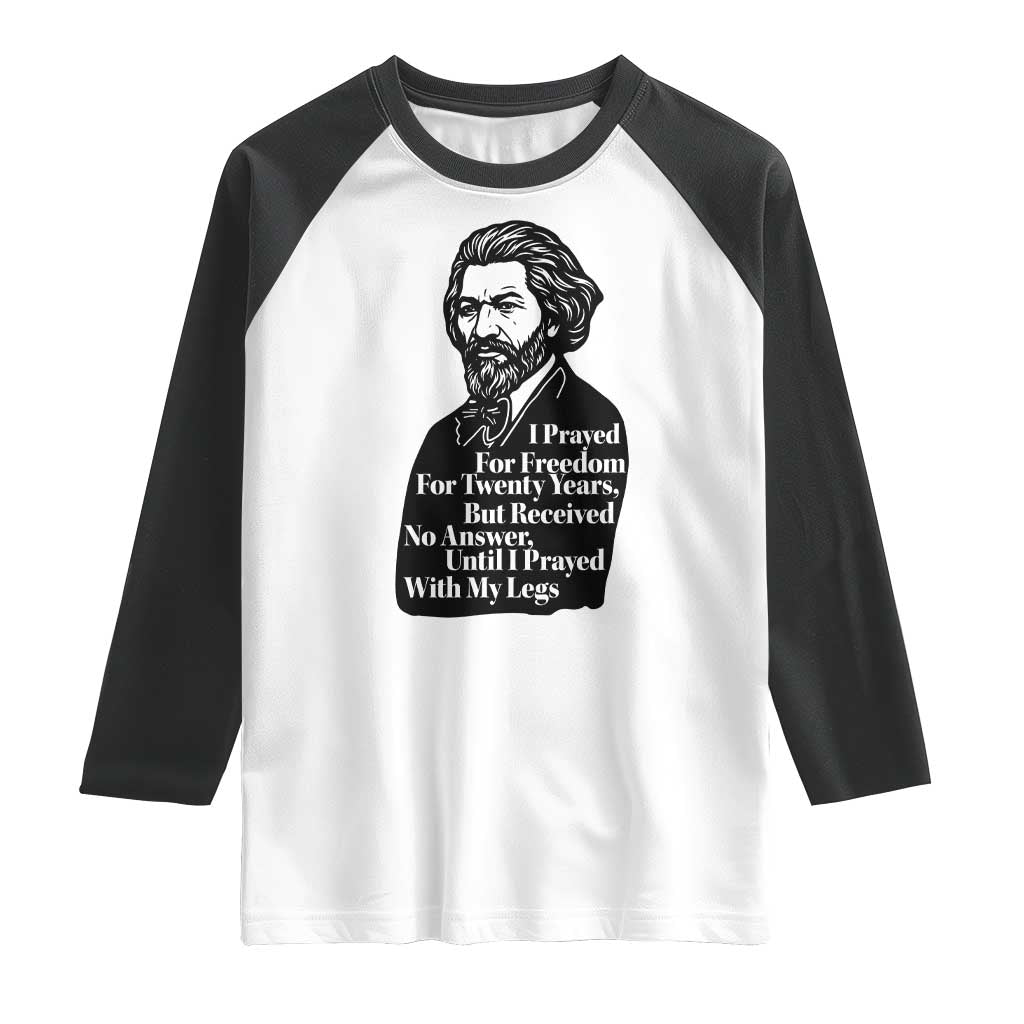 Frederick Douglass Inspirational Quote Raglan Shirt Black History Month - Wonder Print Shop