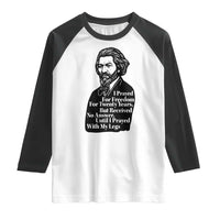 Frederick Douglass Inspirational Quote Raglan Shirt Black History Month - Wonder Print Shop