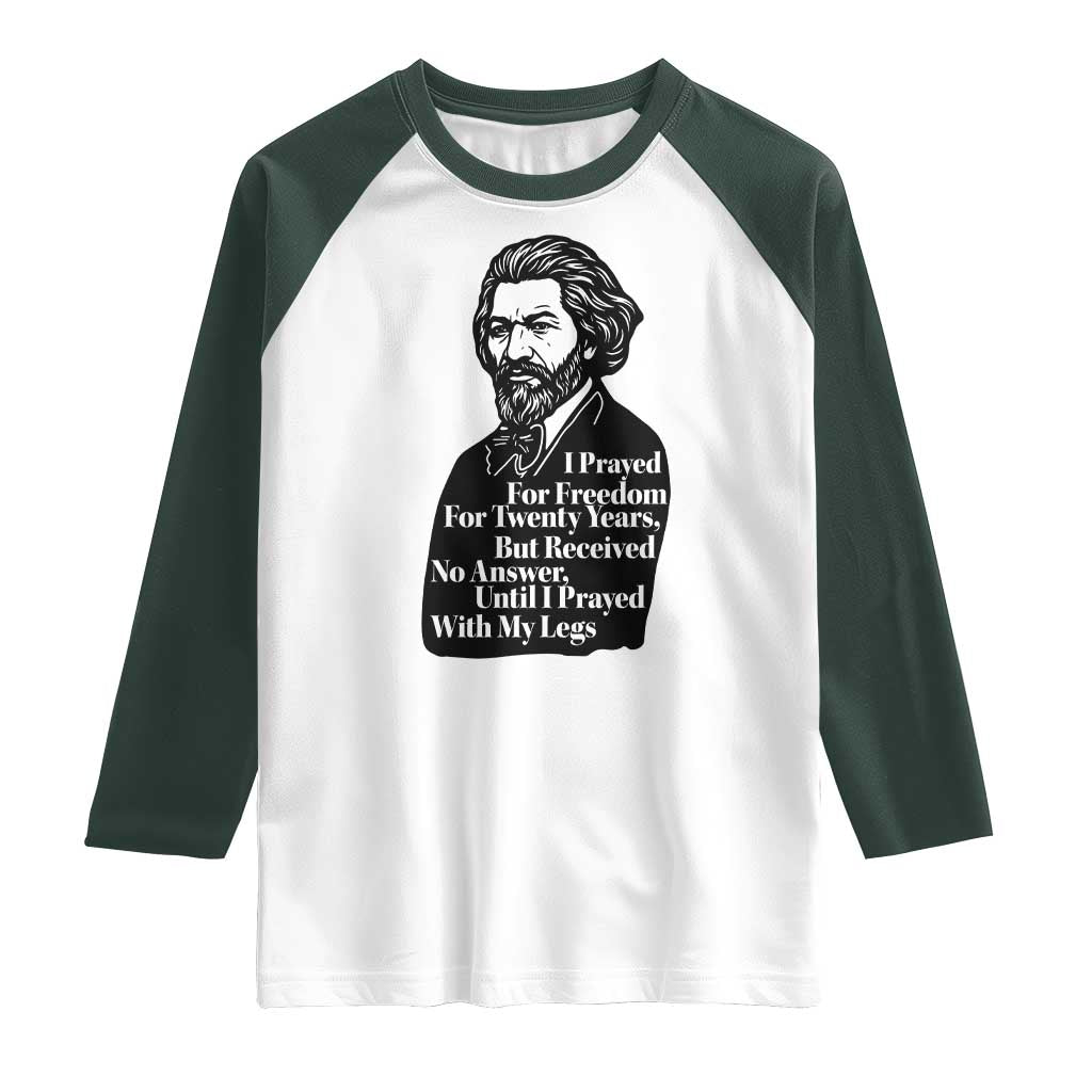 Frederick Douglass Inspirational Quote Raglan Shirt Black History Month - Wonder Print Shop