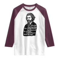 Frederick Douglass Inspirational Quote Raglan Shirt Black History Month - Wonder Print Shop