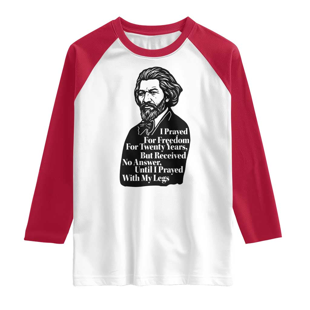 Frederick Douglass Inspirational Quote Raglan Shirt Black History Month - Wonder Print Shop