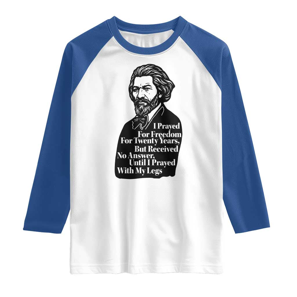 Frederick Douglass Inspirational Quote Raglan Shirt Black History Month - Wonder Print Shop