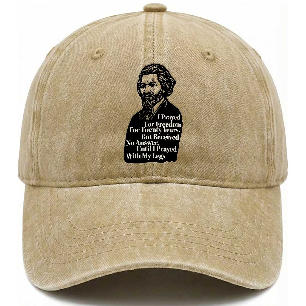 Frederick Douglass Inspirational Quote Washed Cotton Baseball Cap Black History Month