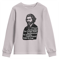 Frederick Douglass Inspirational Quote Youth Sweatshirt Black History Month - Wonder Print Shop