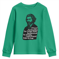 Frederick Douglass Inspirational Quote Youth Sweatshirt Black History Month - Wonder Print Shop