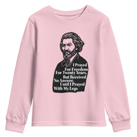 Frederick Douglass Inspirational Quote Youth Sweatshirt Black History Month - Wonder Print Shop