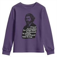 Frederick Douglass Inspirational Quote Youth Sweatshirt Black History Month - Wonder Print Shop