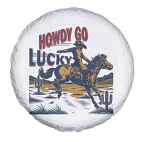 Howdy Go Lucky Spare Tire Cover Funny Cowboy St Patrick's Day