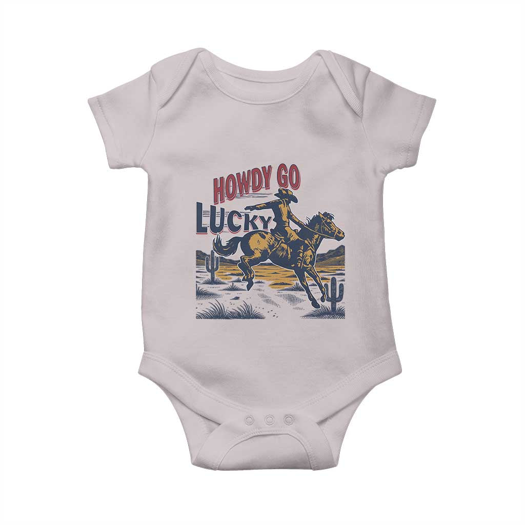 Howdy Go Lucky Baby Onesie Funny Cowboy St Patrick's Day