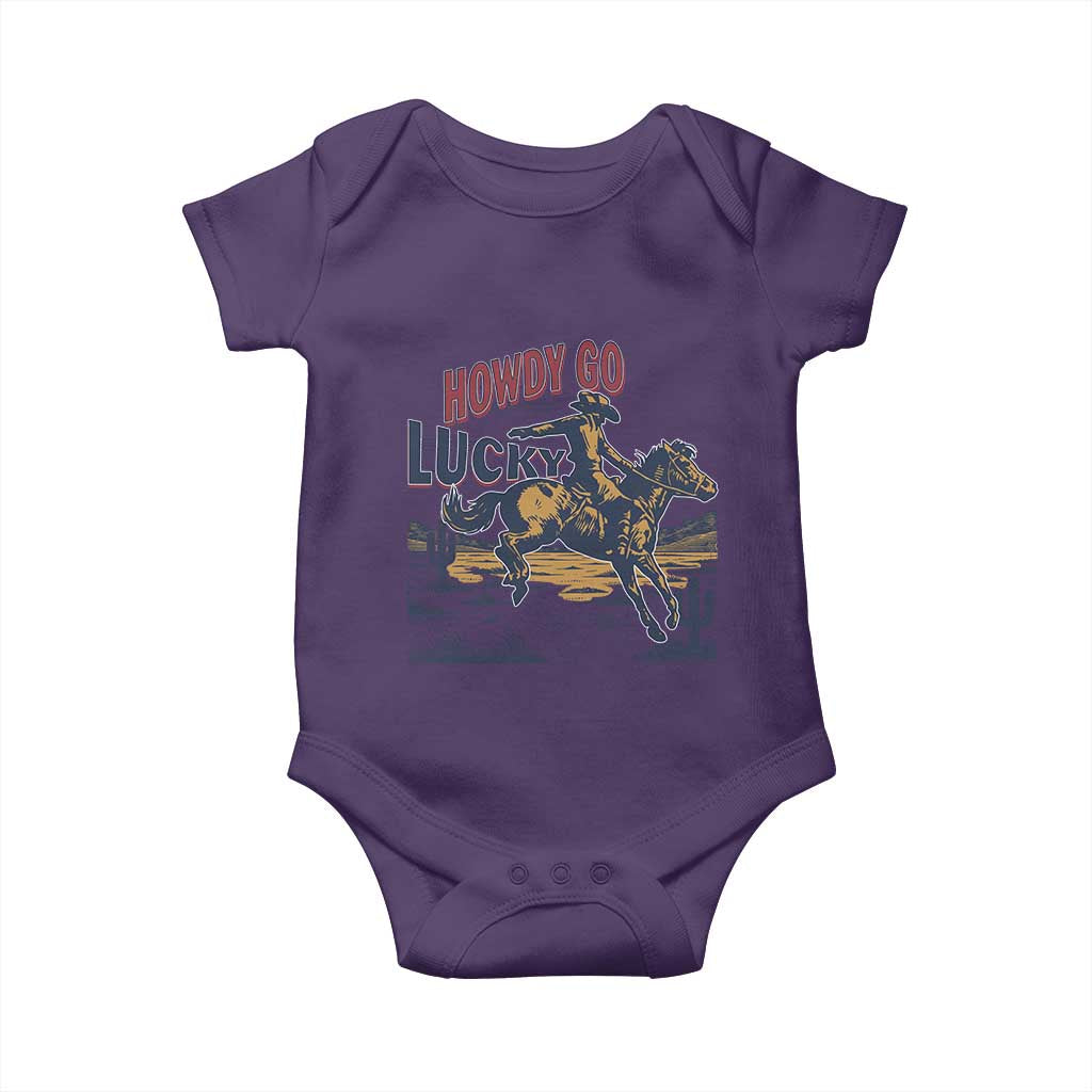 Howdy Go Lucky Baby Onesie Funny Cowboy St Patrick's Day