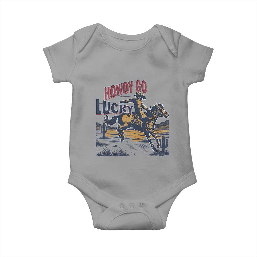 Howdy Go Lucky Baby Onesie Funny Cowboy St Patrick's Day
