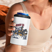Howdy Go Lucky 4 in 1 Can Cooler Tumbler Funny Cowboy St Patrick's Day