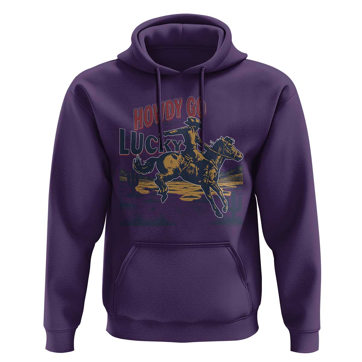 Howdy Go Lucky Hoodie Funny Cowboy St Patrick's Day