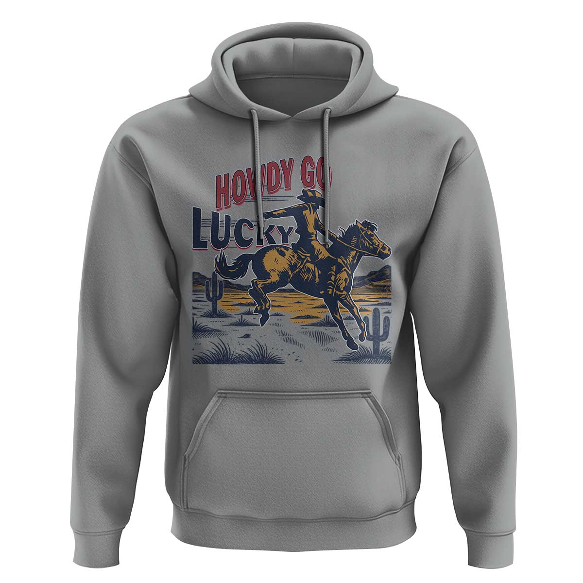 Howdy Go Lucky Hoodie Funny Cowboy St Patrick's Day