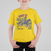 Howdy Go Lucky T Shirt For Kid Funny Cowboy St Patrick's Day