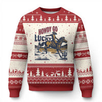 Howdy Go Lucky Ugly Christmas Sweater Funny Cowboy St Patrick's Day