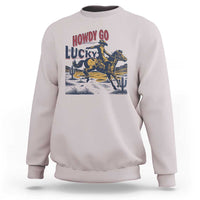 Howdy Go Lucky Sweatshirt Funny Cowboy St Patrick's Day