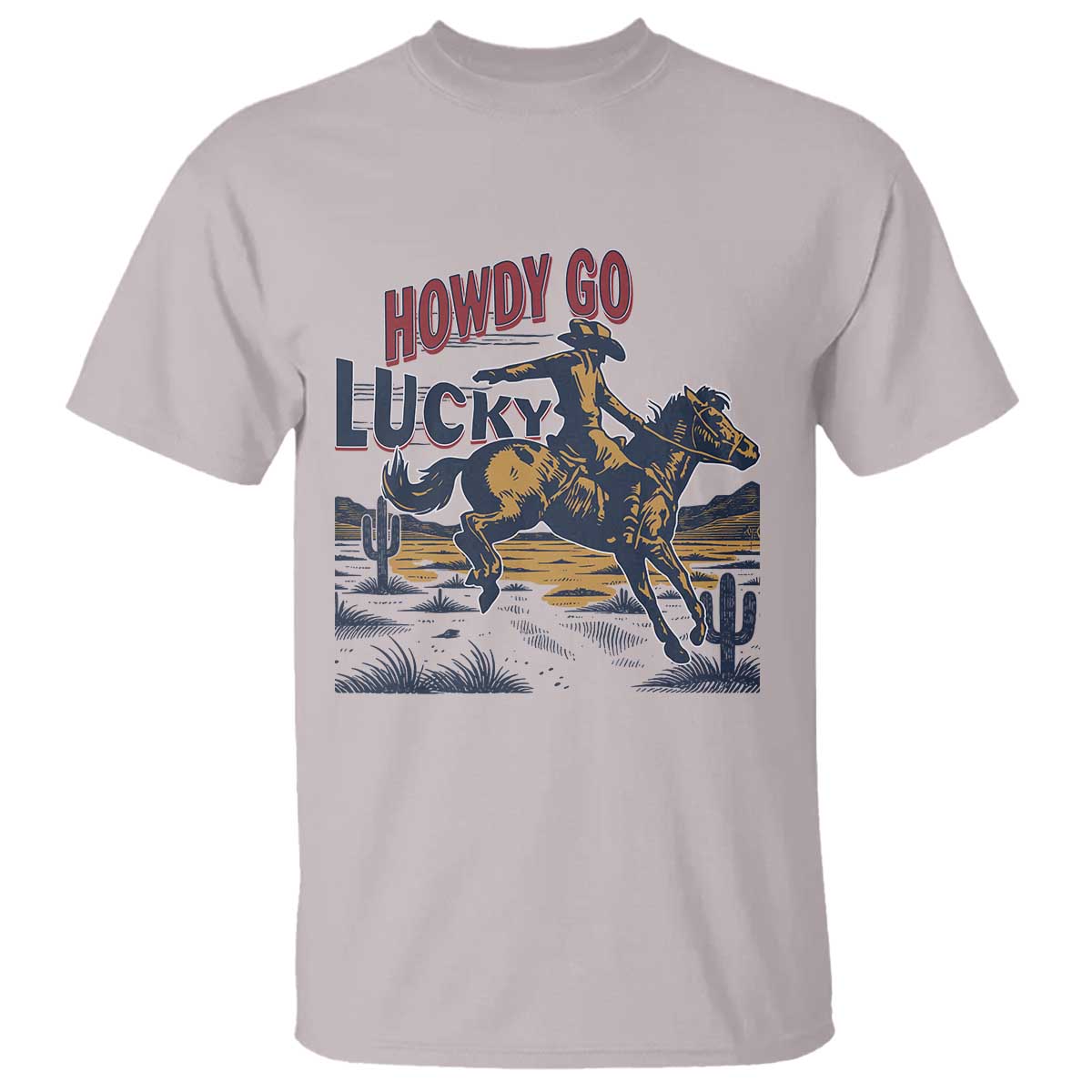 Howdy Go Lucky T Shirt Funny Cowboy St Patrick's Day
