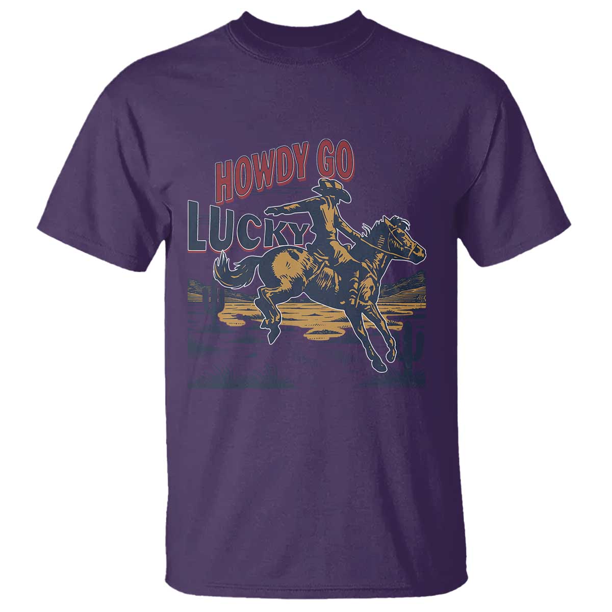 Howdy Go Lucky T Shirt Funny Cowboy St Patrick's Day
