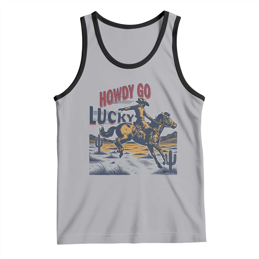 Howdy Go Lucky Tank Top Funny Cowboy St Patrick's Day