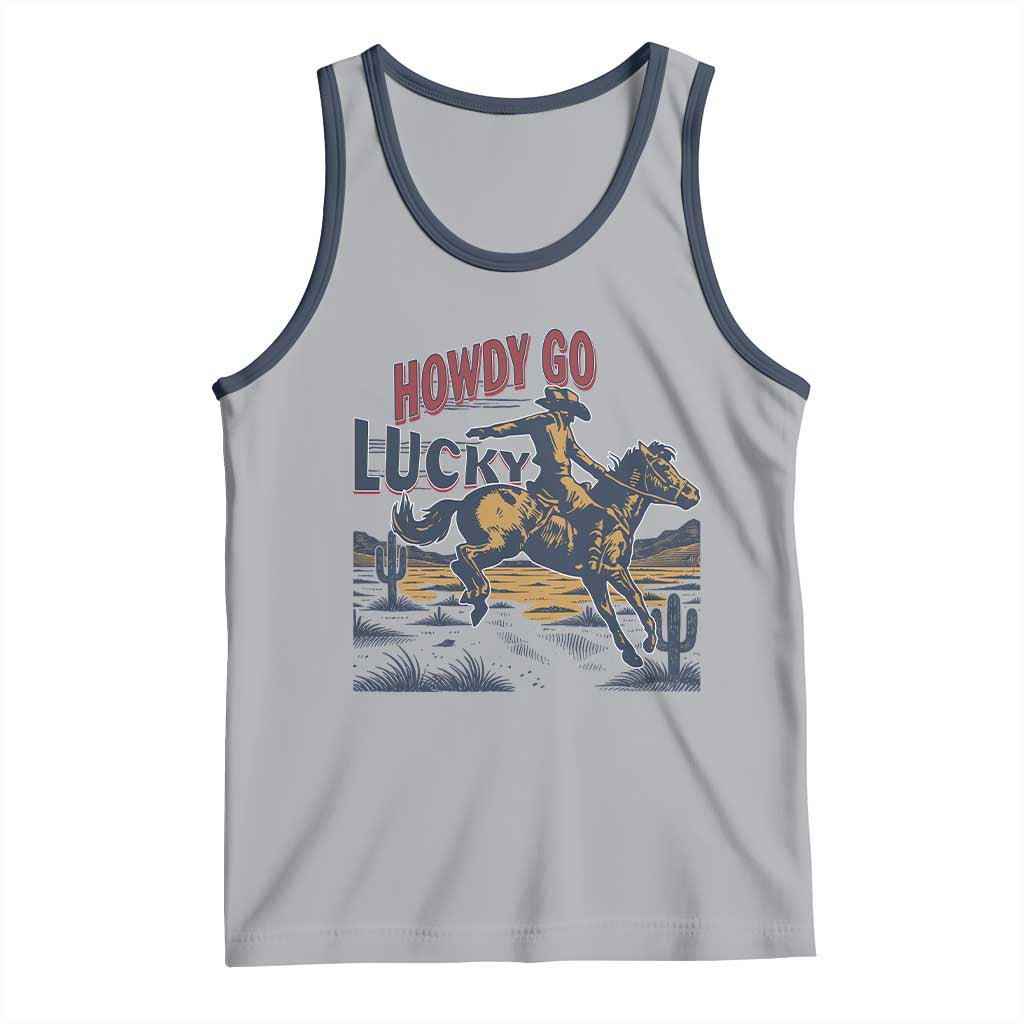 Howdy Go Lucky Tank Top Funny Cowboy St Patrick's Day