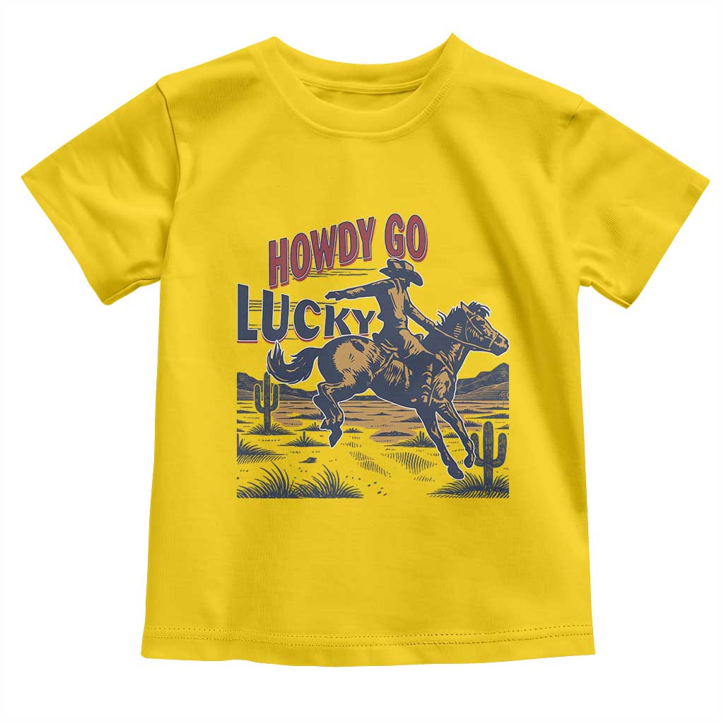 Howdy Go Lucky Toddler T Shirt Funny Cowboy St Patrick's Day