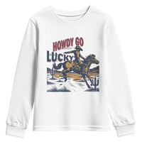 Howdy Go Lucky Youth Sweatshirt Funny Cowboy St Patrick's Day