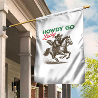 Howdy Go Lucky Garden Flag Cowboy Raccoon St Patrick's Day