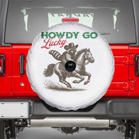Howdy Go Lucky Spare Tire Cover Cowboy Raccoon St Patrick's Day