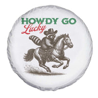 Howdy Go Lucky Spare Tire Cover Cowboy Raccoon St Patrick's Day