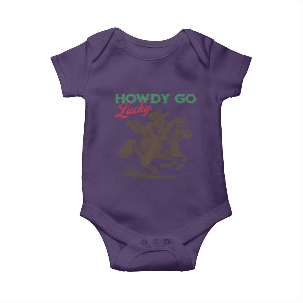 Howdy Go Lucky Baby Onesie Cowboy Raccoon St Patrick's Day