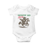 Howdy Go Lucky Baby Onesie Cowboy Raccoon St Patrick's Day
