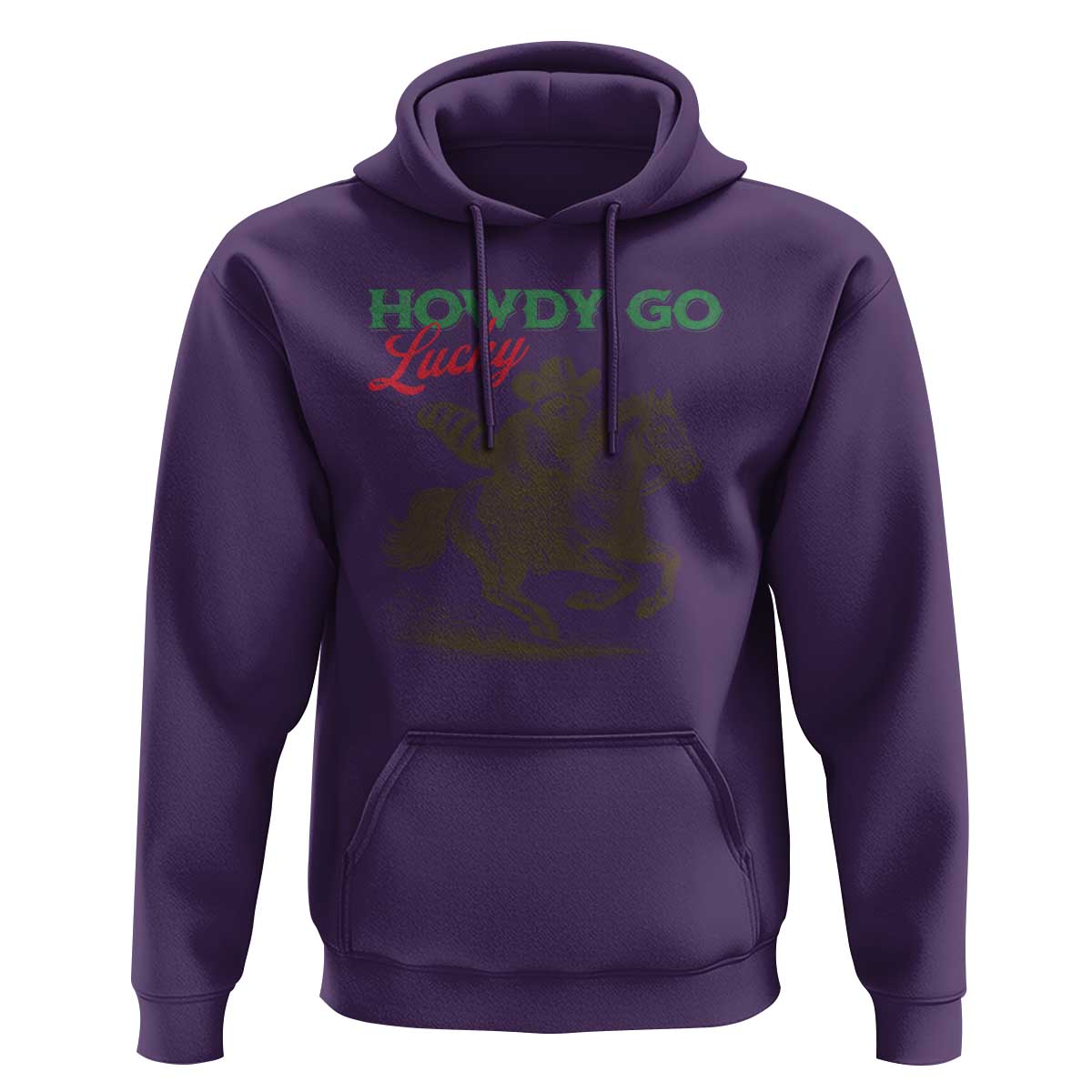 Howdy Go Lucky Hoodie Cowboy Raccoon St Patrick's Day