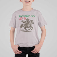 Howdy Go Lucky T Shirt For Kid Cowboy Raccoon St Patrick's Day