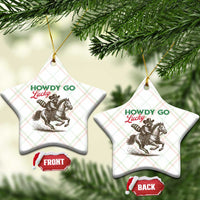 Howdy Go Lucky Ceramic Ornament Cowboy Raccoon St Patrick's Day